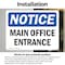 Signmission Main Office Entrance, 5 in W x Rectangle, Vinyl Decal OS-2PACK-NS-D-35-L-14092 - alternate 4